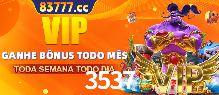 Banner promocional do 3537 oferecendo 100% de recompensas adicionais contínuas para quem fizer o login diário (Daily sign-in), com um mascote de coelho.